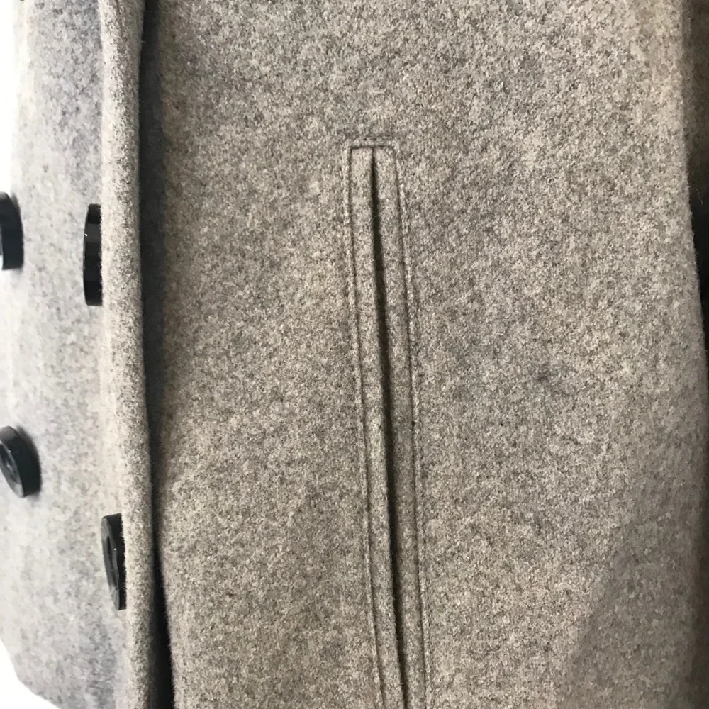 Merona Gray Pea Coat - Picture 6 of 11